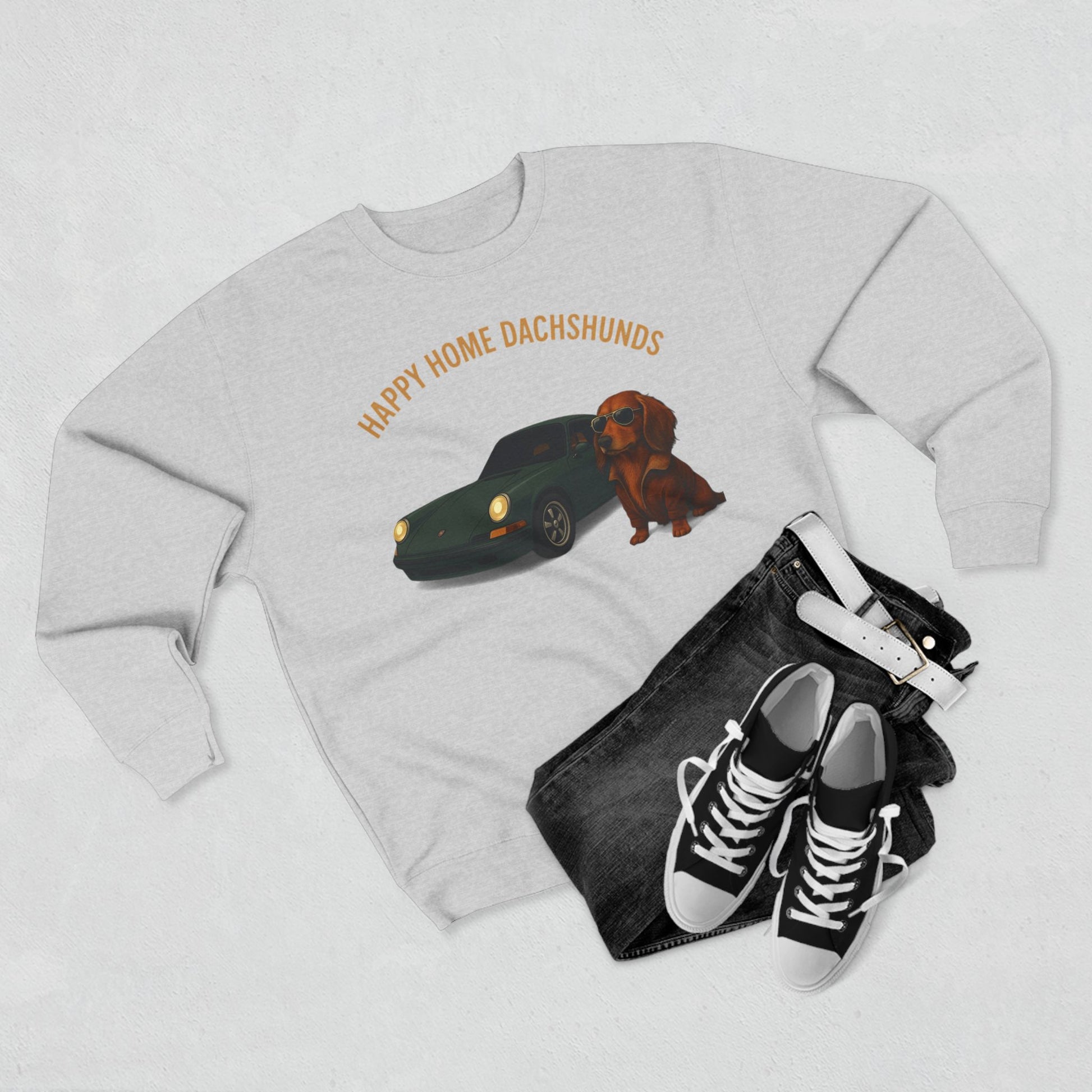 Happy Home Dachshund Car Premium Crewneck