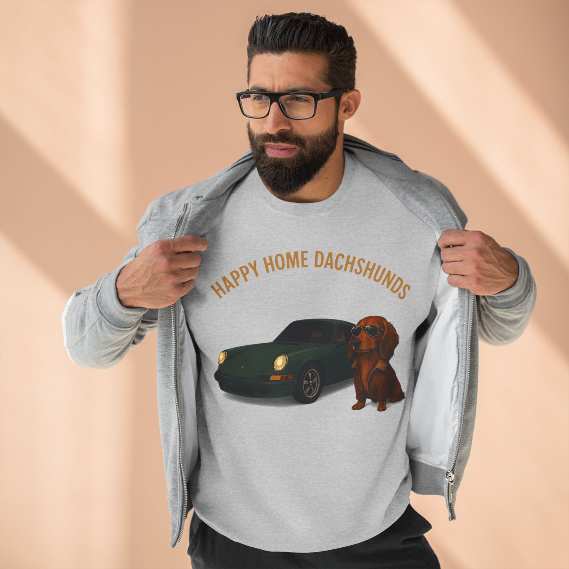 Happy Home Dachshund Car Premium Crewneck