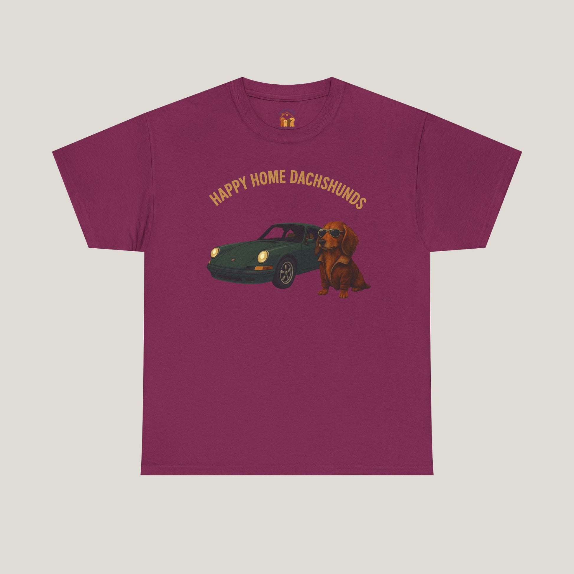 Happy Home Dachshund Car Tee