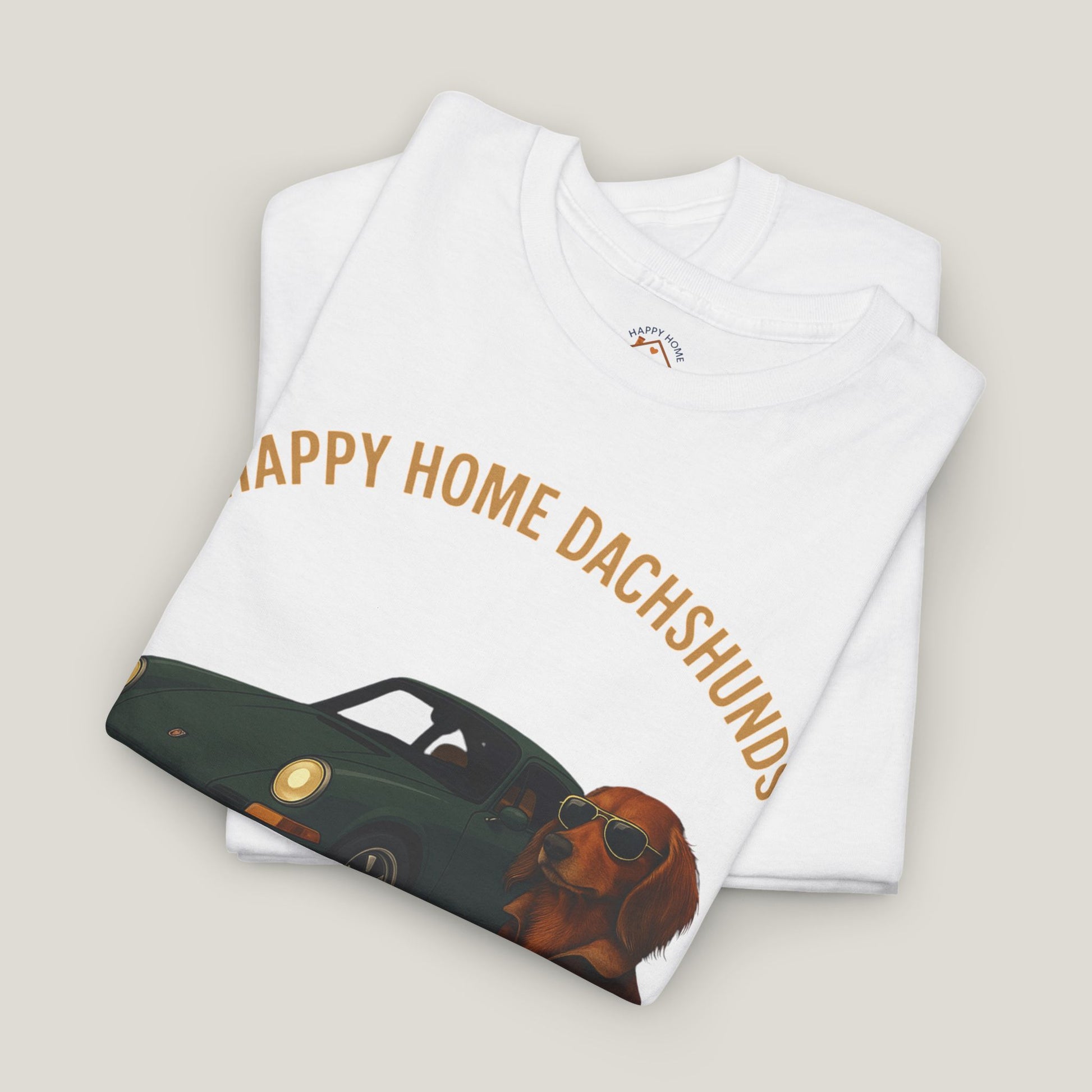 Happy Home Dachshund Car Tee