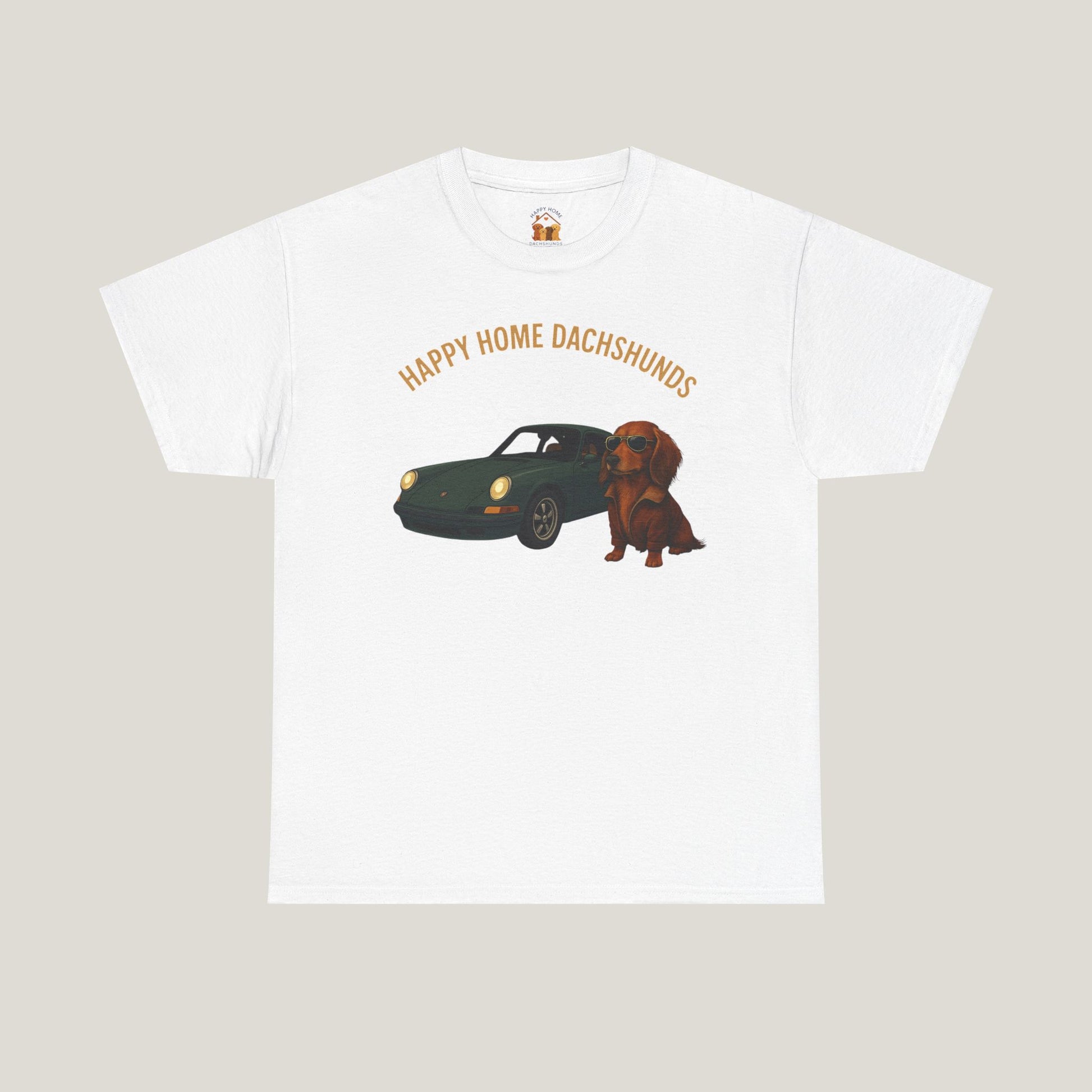 Happy Home Dachshund Car Tee
