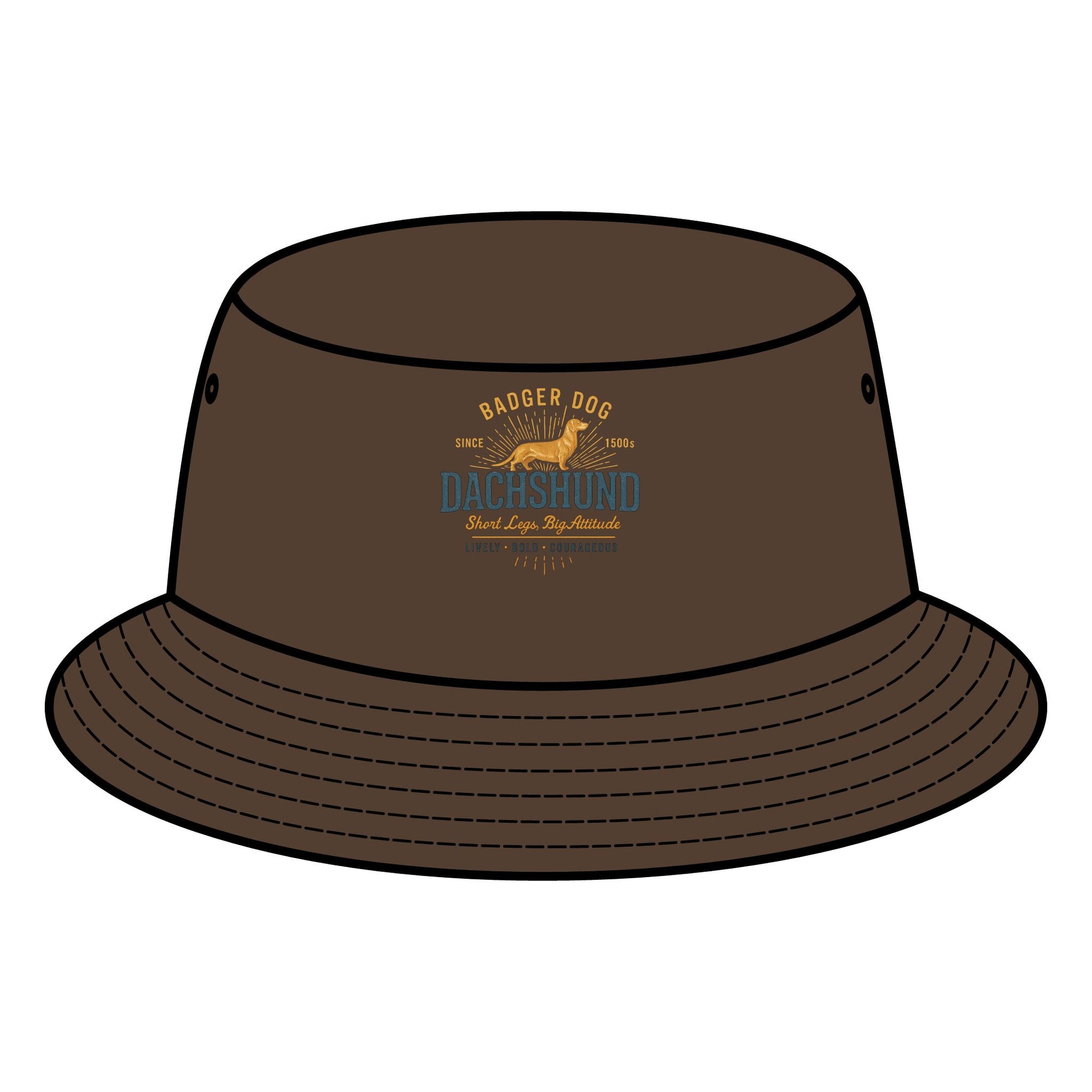 Badger Dog Dachshund Bucket Hat