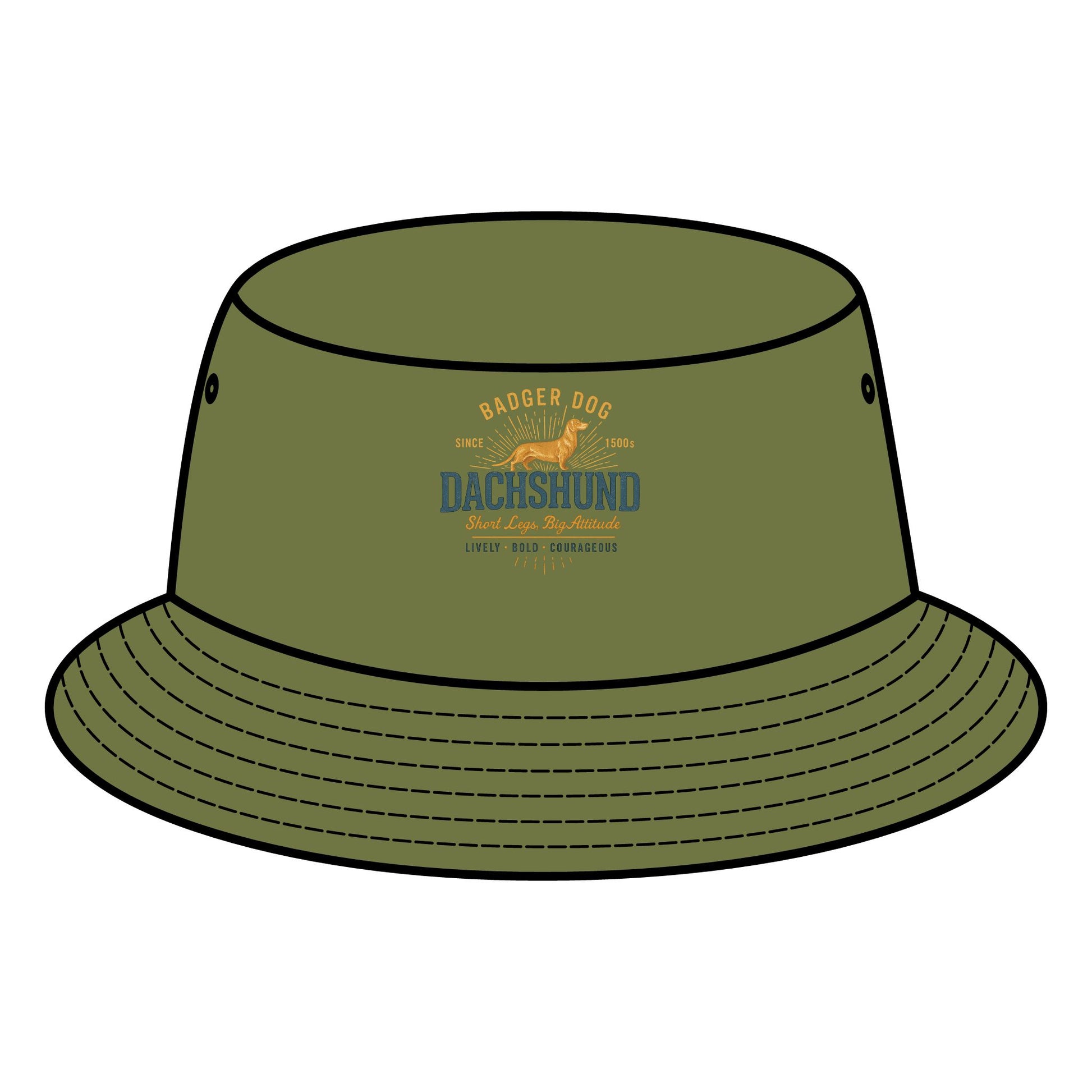 Badger Dog Dachshund Bucket Hat