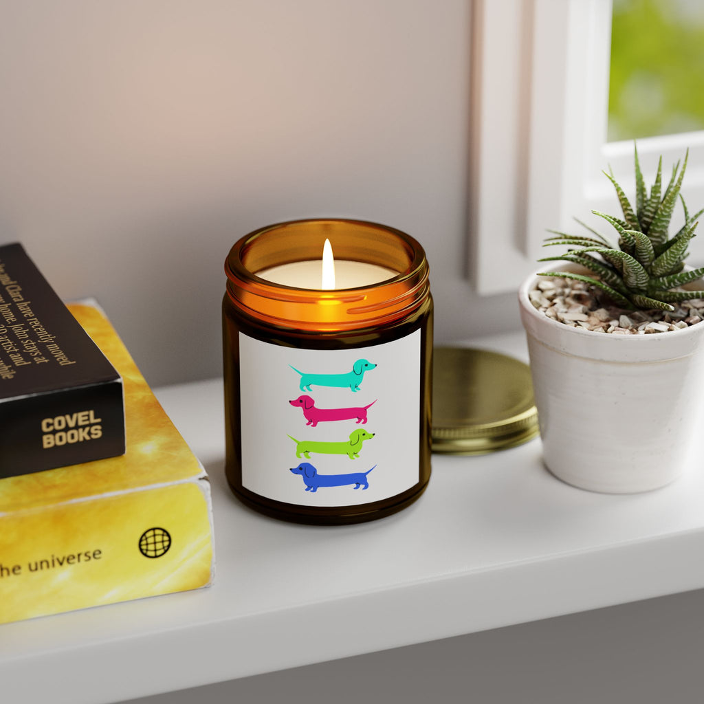 Colorful Dachshunds Scented Candle