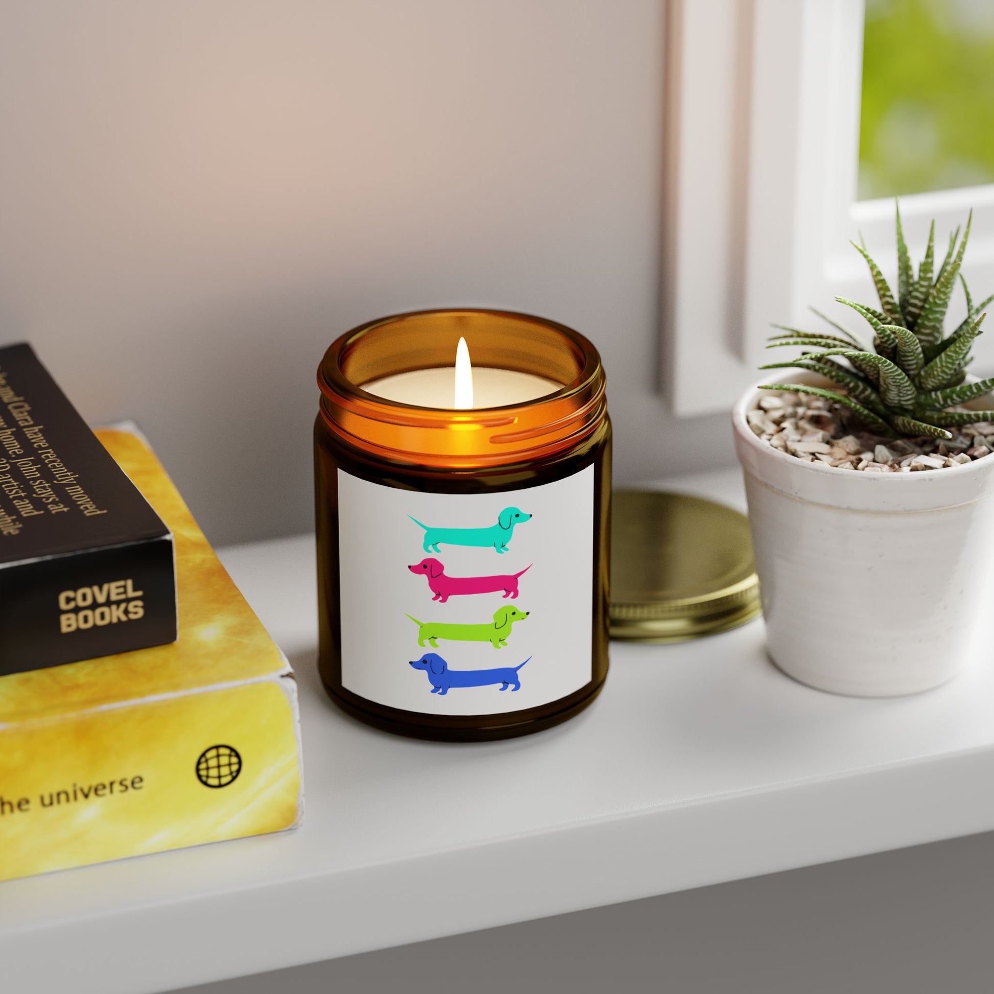 Colorful Dachshunds Scented Candle