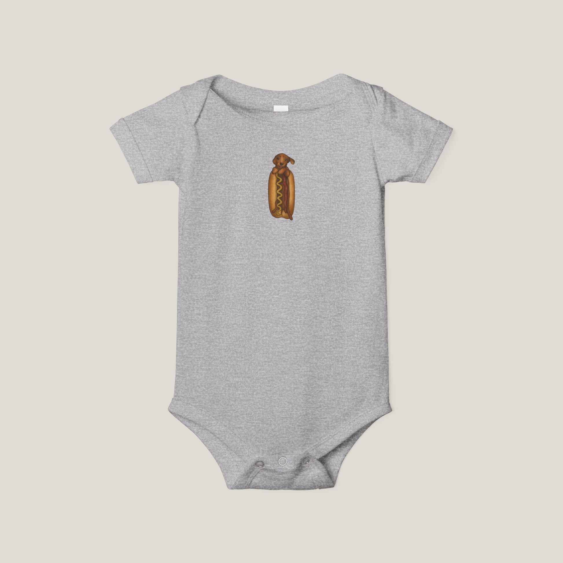 Dachshund In A Hot Dog Onesie