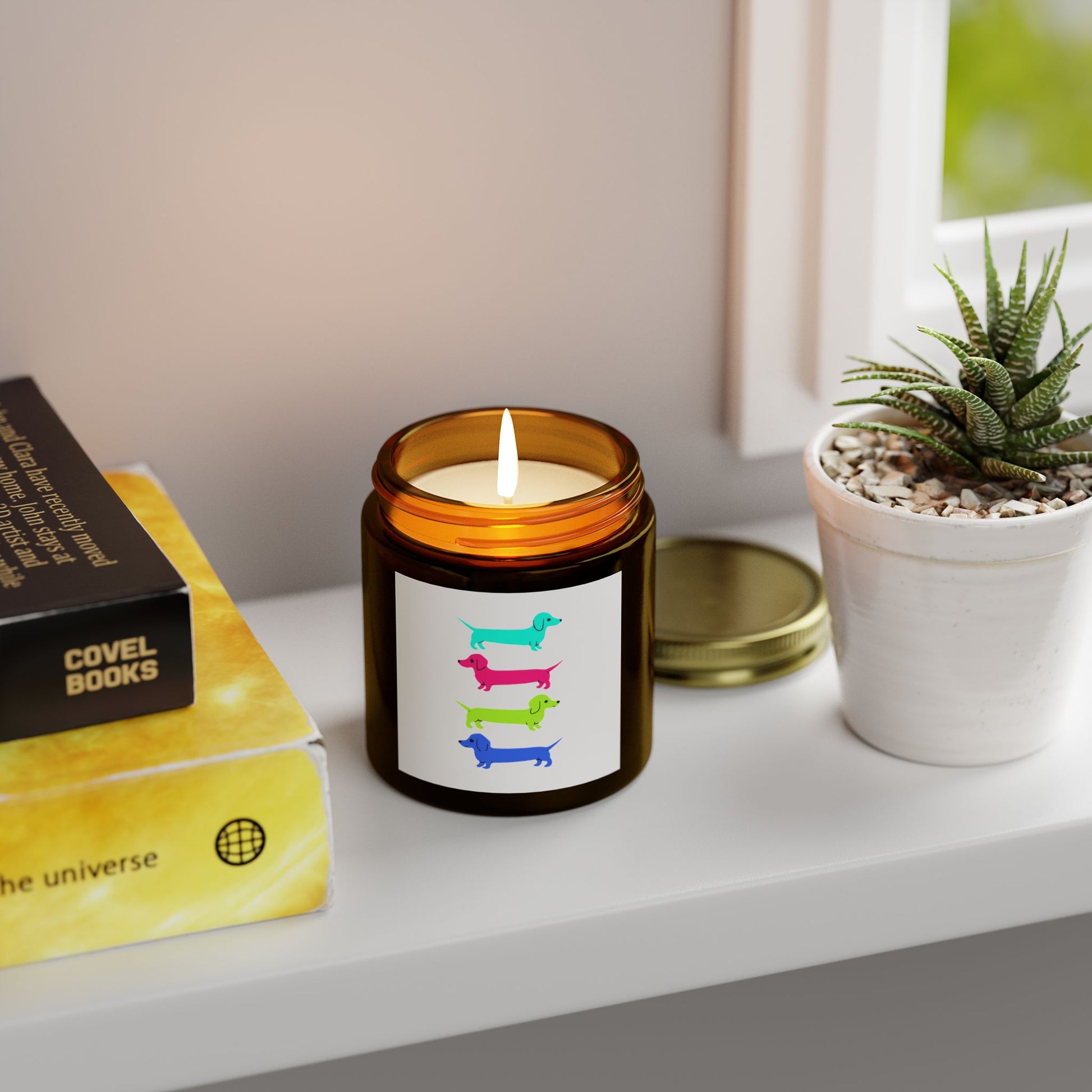Colorful Dachshunds Scented Candle