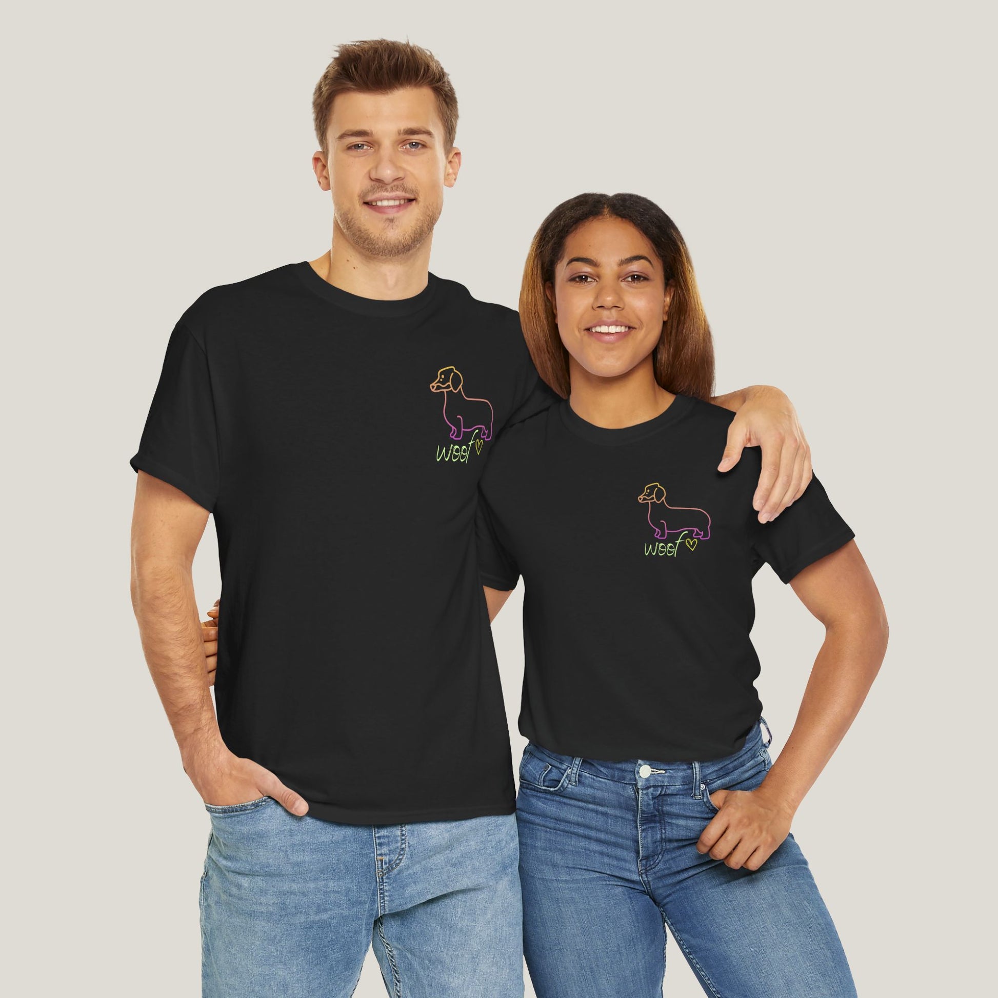 Neon Logo Dachshund Tee
