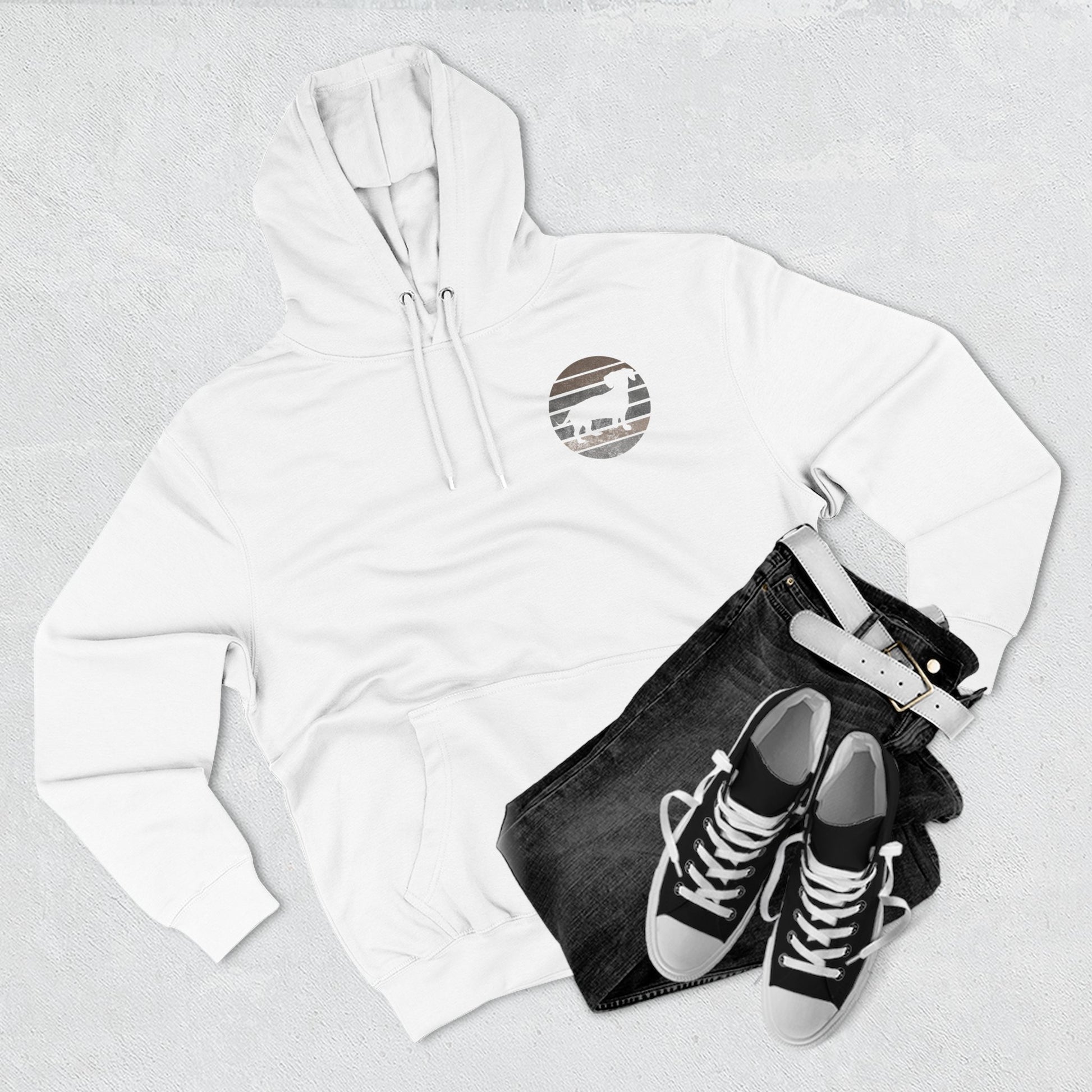 Dachshund Dad Logo Premium Hoodie