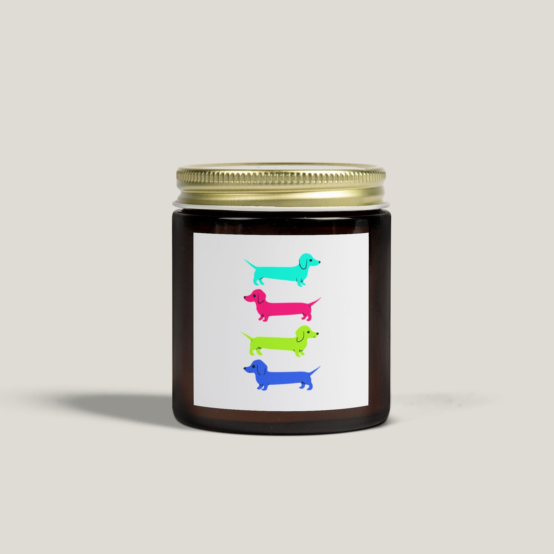 Colorful Dachshunds Scented Candle