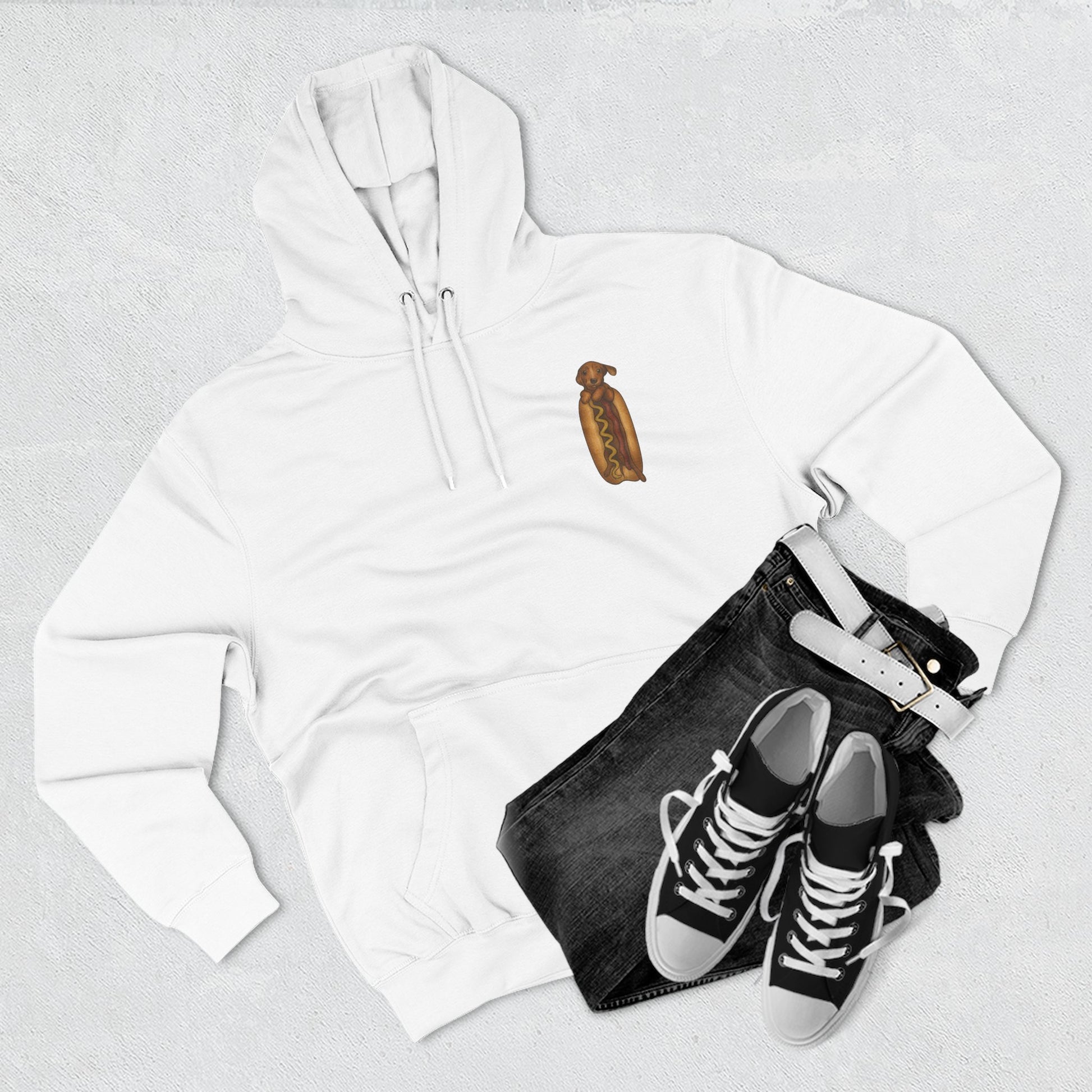 Dachshund In a Hot Dog Premium Hoodie